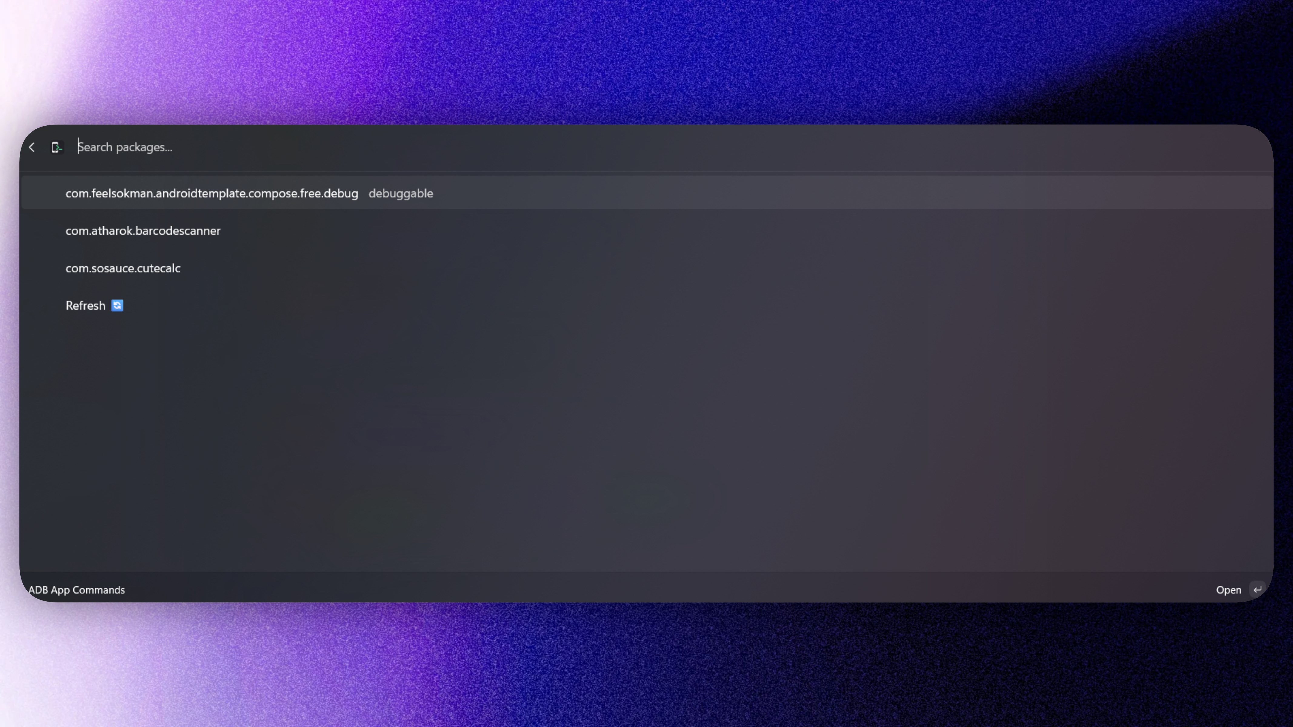 ADB Extension for Command Palette screenshot