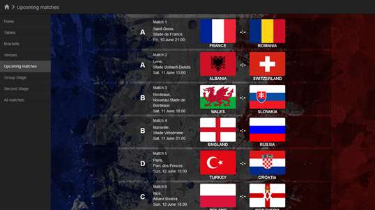 Euro 2016 Schedule screenshot 6