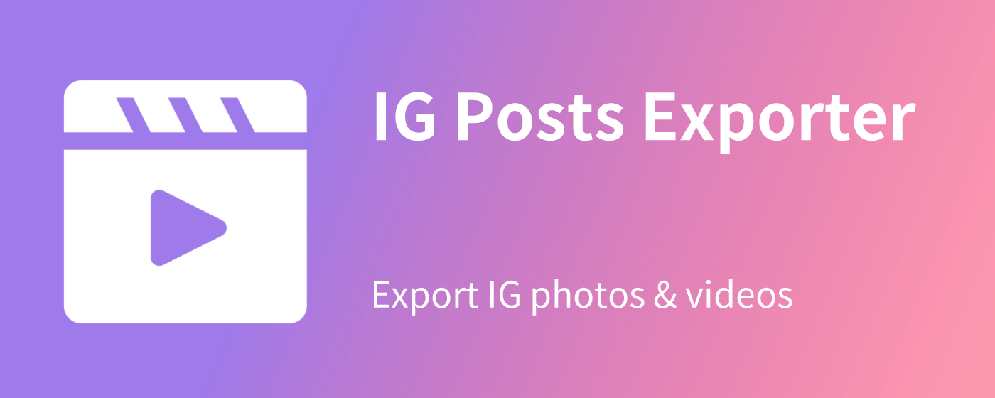 IGPosts - photos and videos downloader marquee promo image