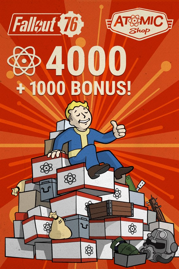 Fallout 76: 4000 (+1000 Bonus) Atoms (PC) Xbox Series X|S and Xbox One cover art