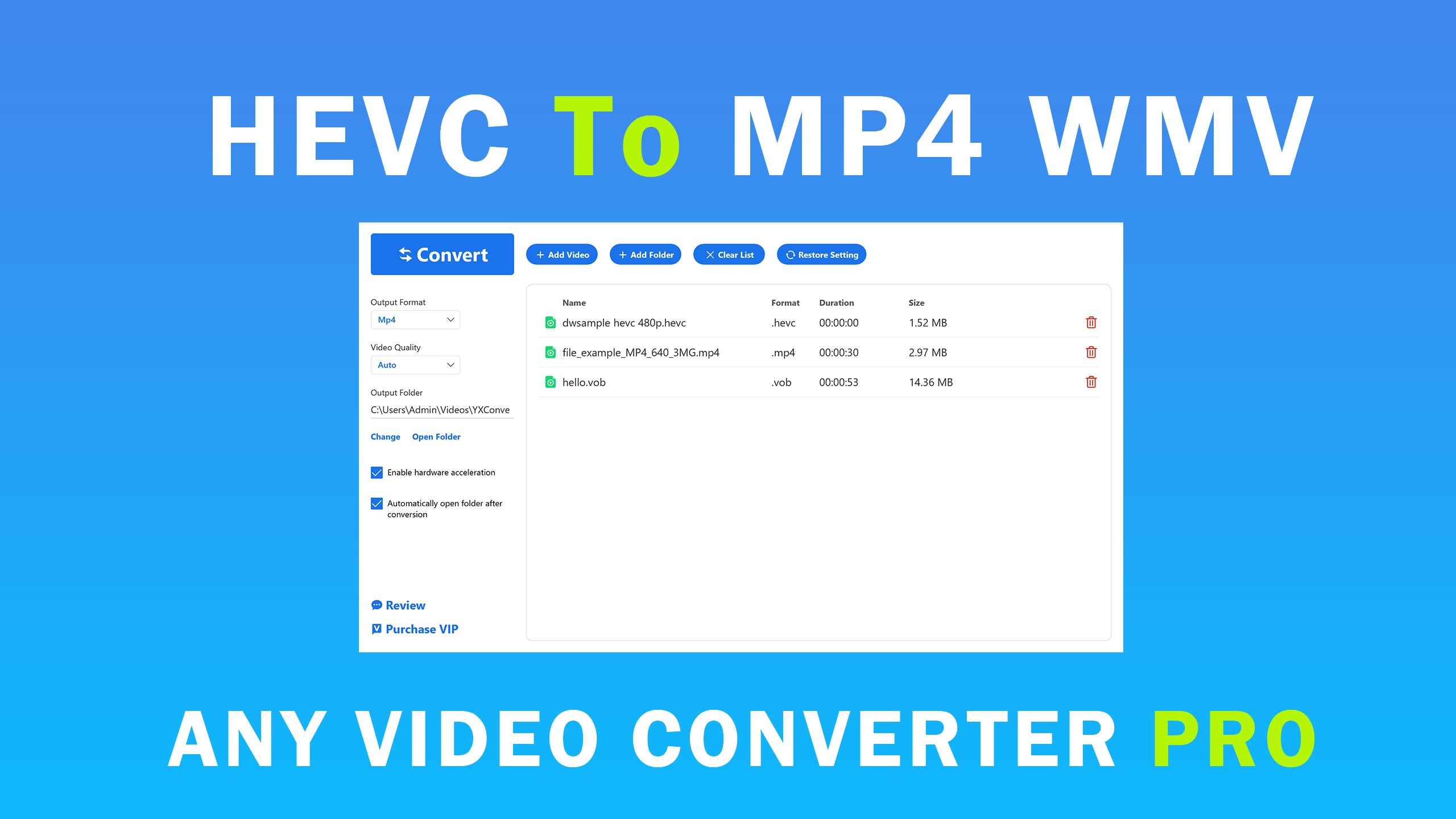 HEVC - Any Video Converter Pro screenshot