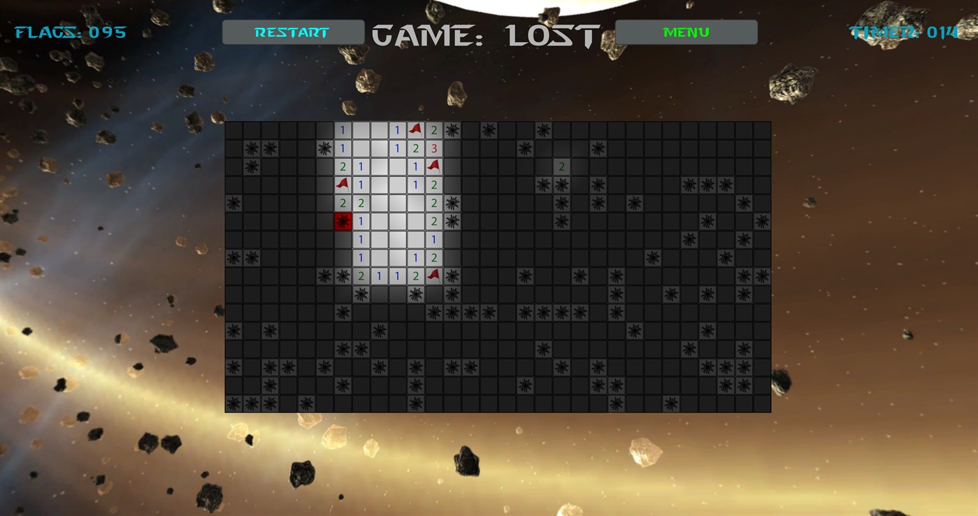 #2. Cosmic Mine Sweeper (Xbox) By: Mystic Mechanics
