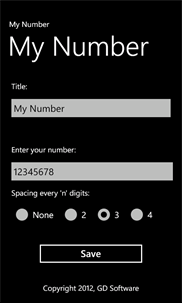 MyNumber screenshot 1