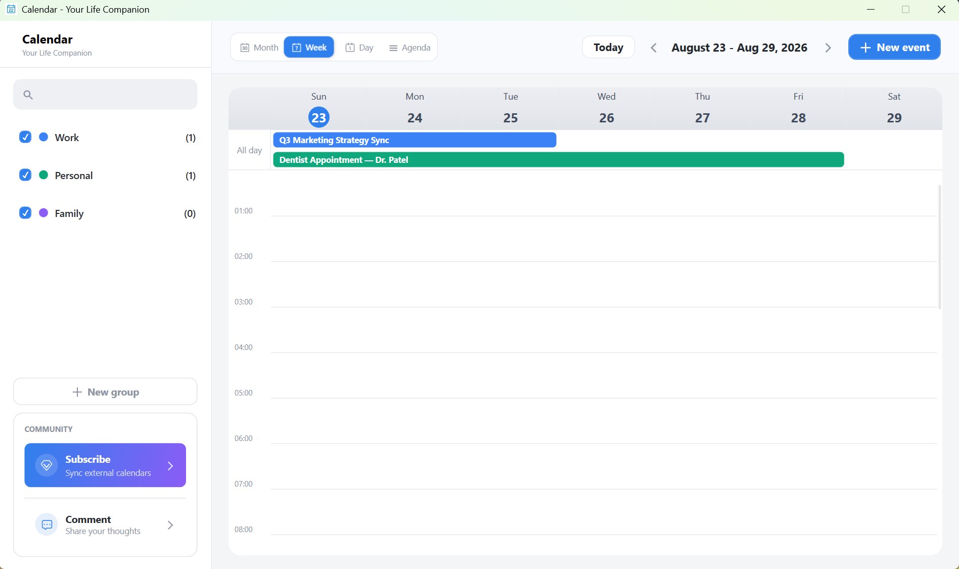 Calendar - Your Life Companion screenshot