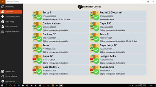 Rastreador Encomendas screenshot 2