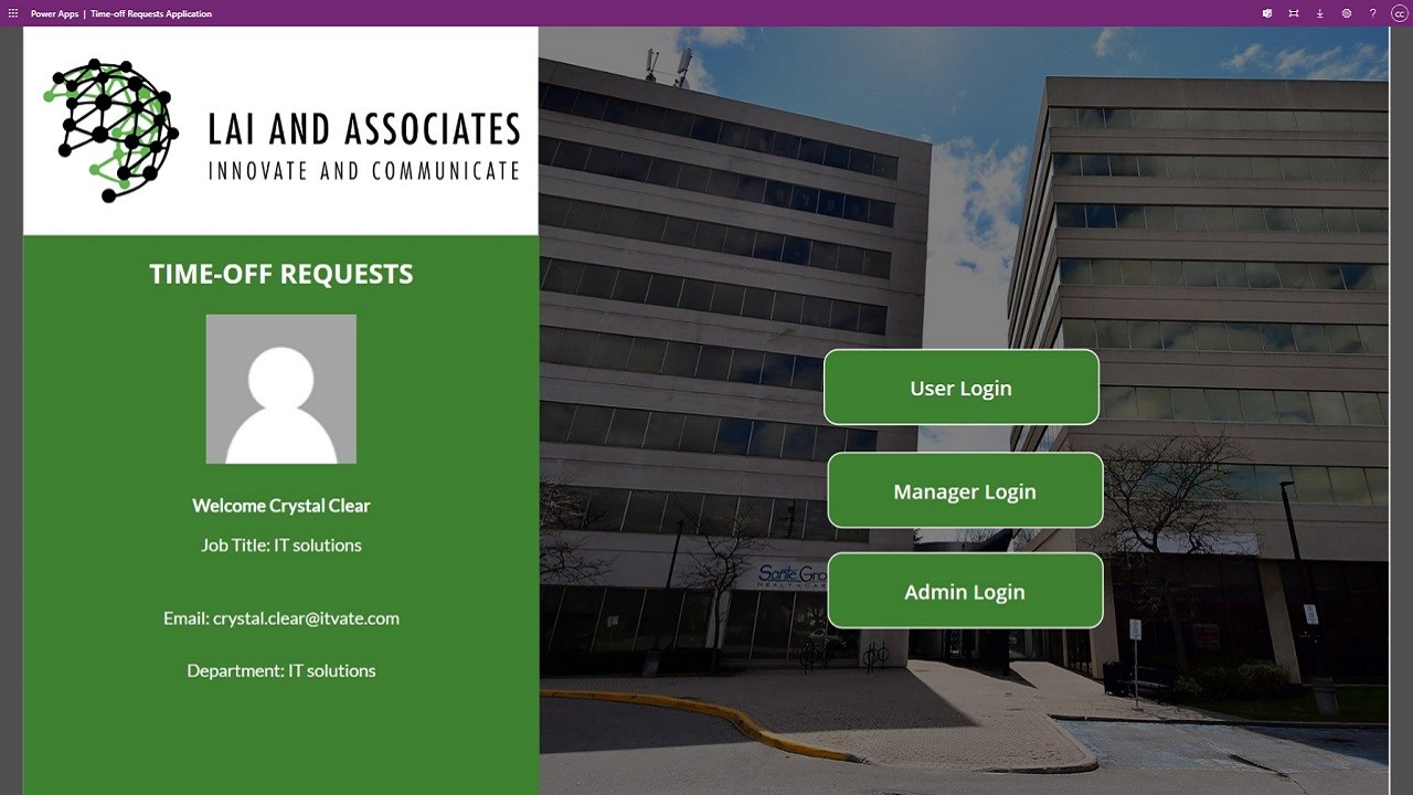 Snapshot 2 of Timesheet App