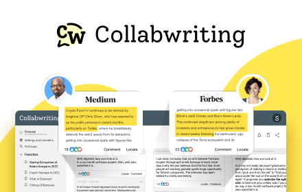 Collabwriting - Shareable Notes on Web Pages small promo image