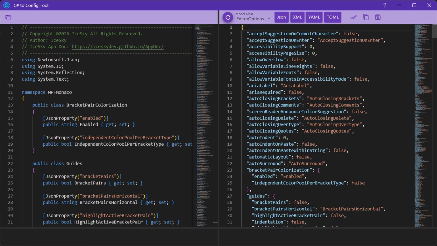#1. C#2Config (Windows) Ved: IceSky