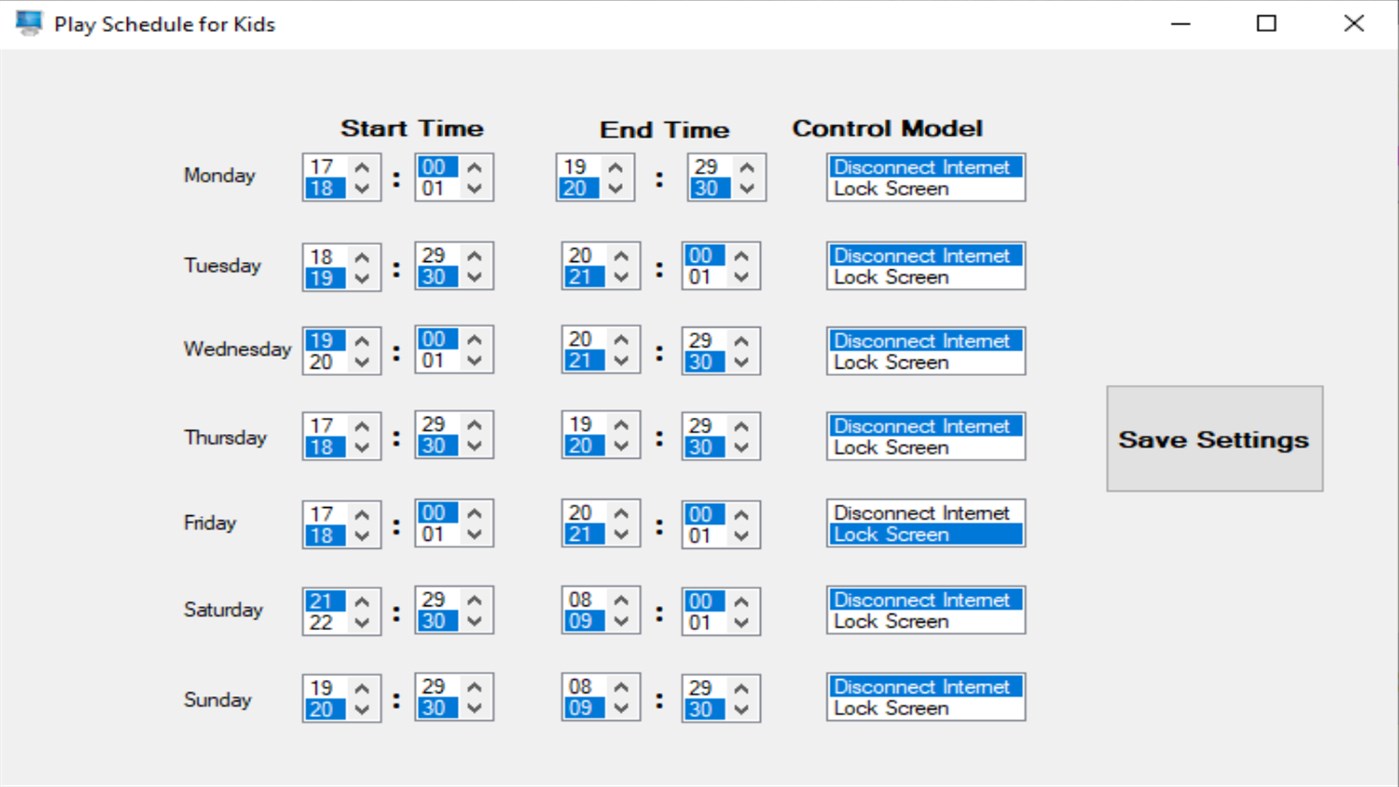 #4. Screen Time Control for Kids Pro with Schedule (Windows) Av: Top Freeware