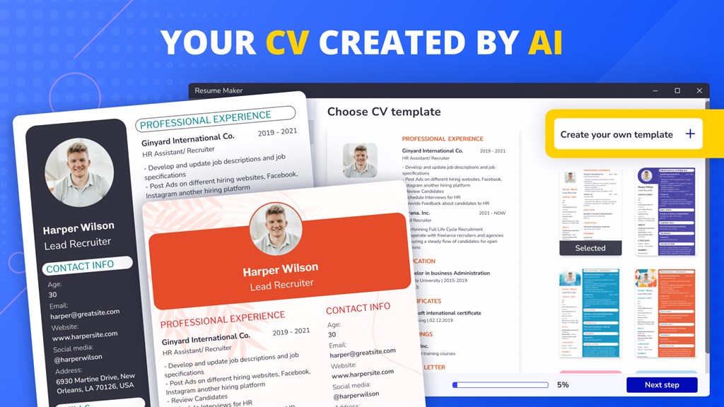 CV Templates - Paper Writing For Job Search_1