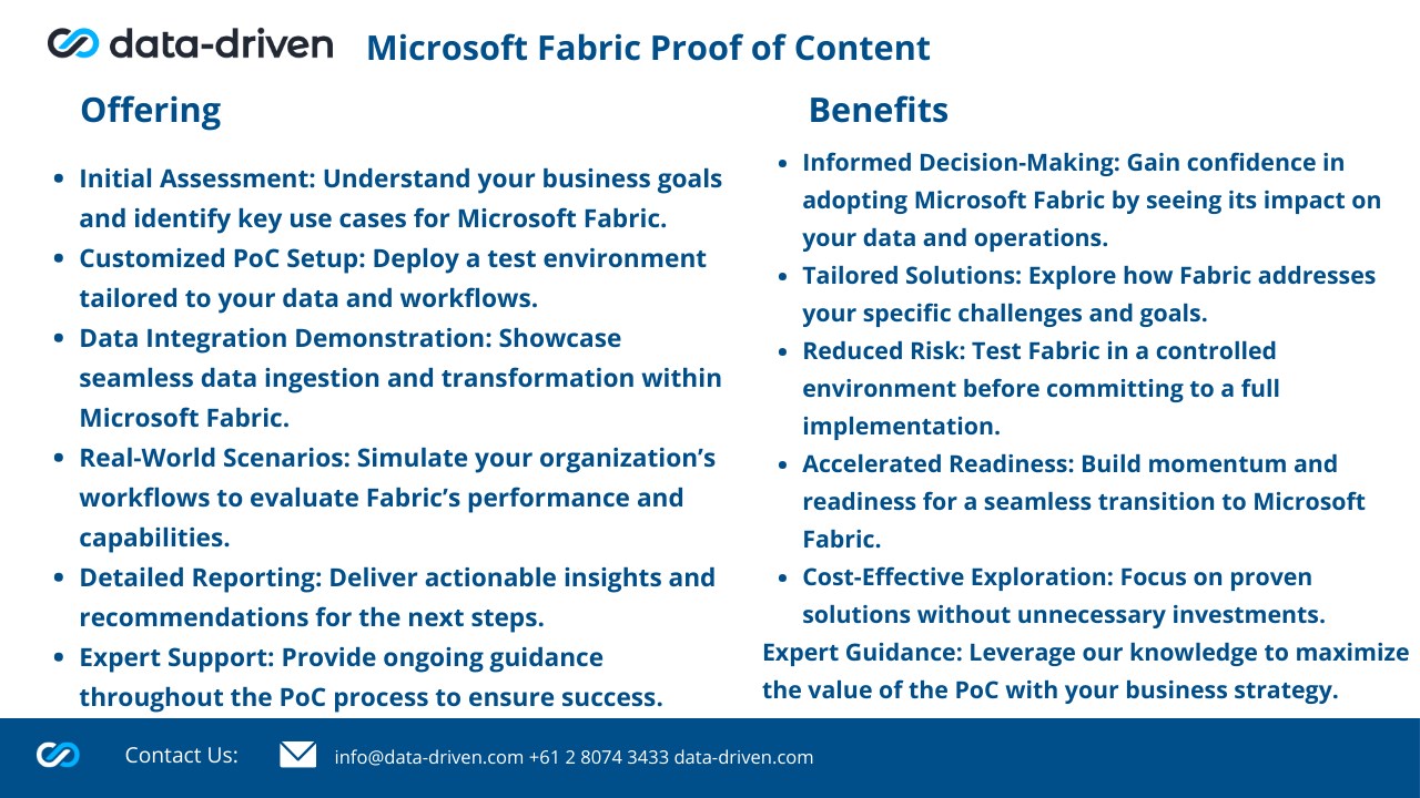 Snapshot 2 of Microsoft Fabric Proof of Concept