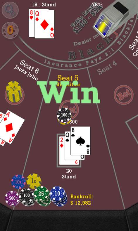 Advanced 21 Blackjack AdFree Screenshots 2