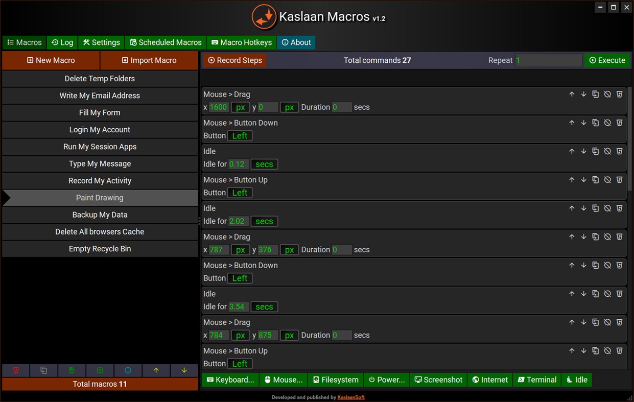 #1. Kaslaan Macros (Windows) Door: KaslaanSoft