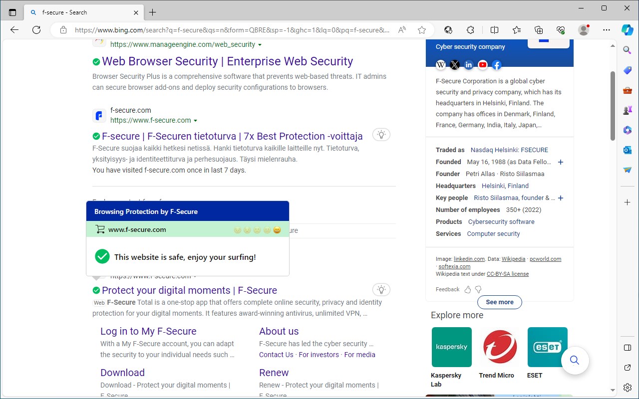 Browsing Protection by FSecure Secure Your Browsing on Edge