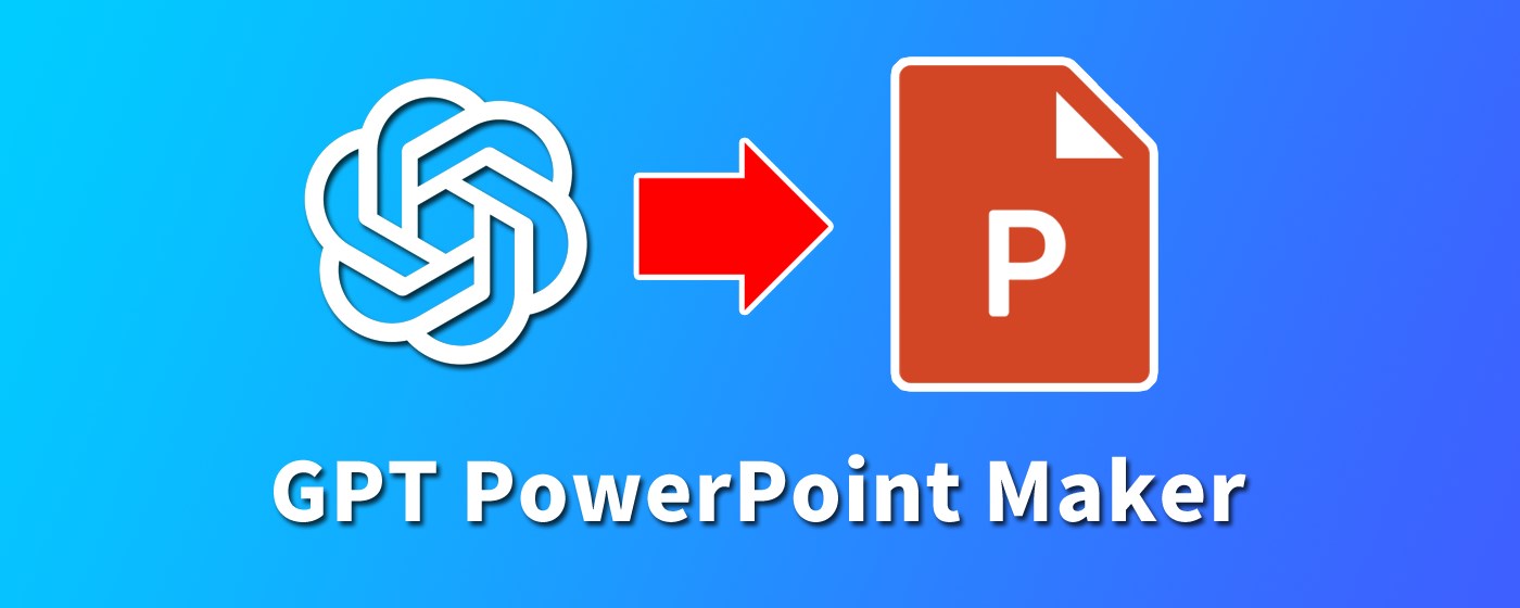 GPT PowerPoint Maker -Text, Video, PDF to PPT marquee promo image