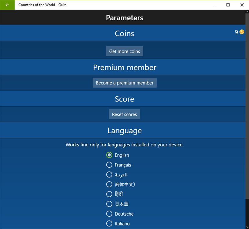 #7. World Quiz - Countries and Flags (Windows) Podle: Julien Wendling