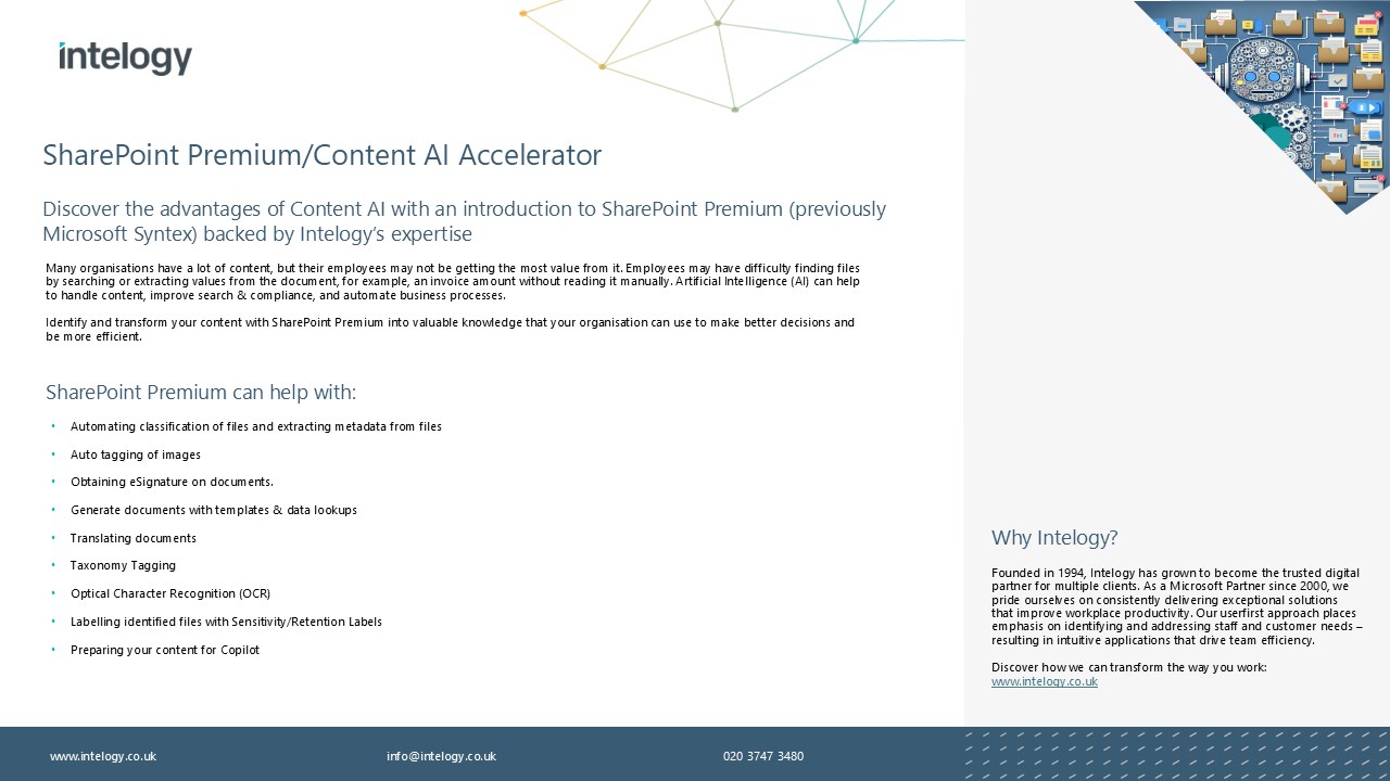 Snapshot 1 of SharePoint Premium Accelerator: High-level QuickStart (12 Hours)