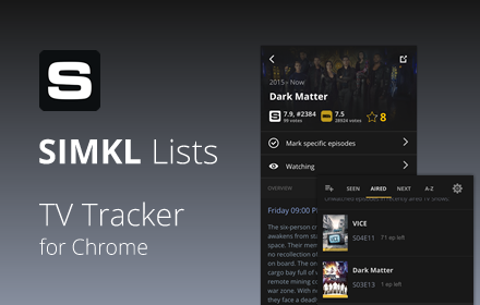 Simkl Lists: TV, Anime, Movies - TV Tracker small promo image