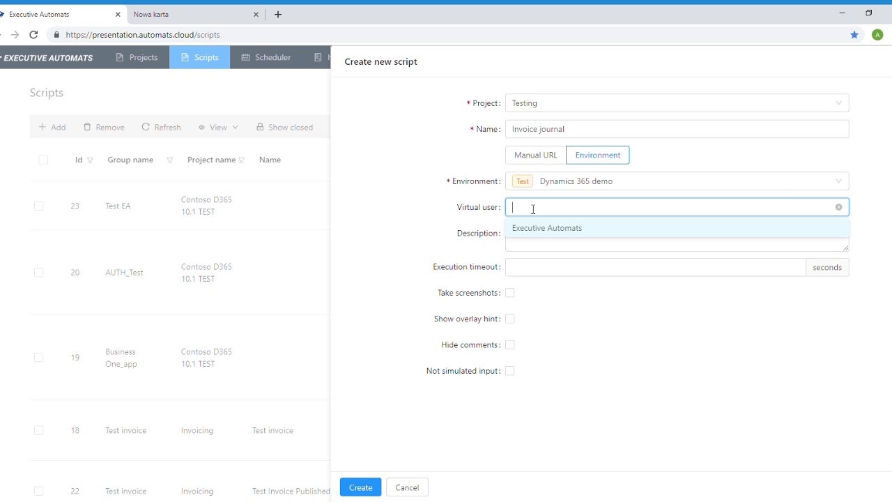 Snapshot 2 of Executive Automats - Process Documentation