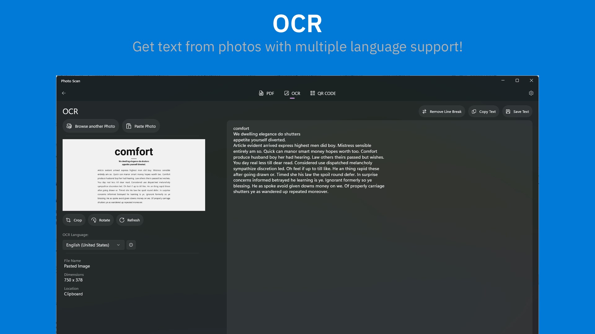 Photo Scan : Manage PDF, OCR & QR Code screenshot
