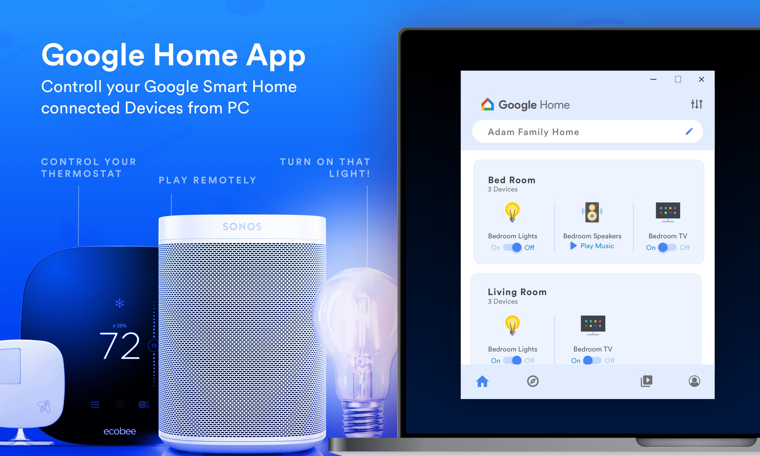 google home connect to pc