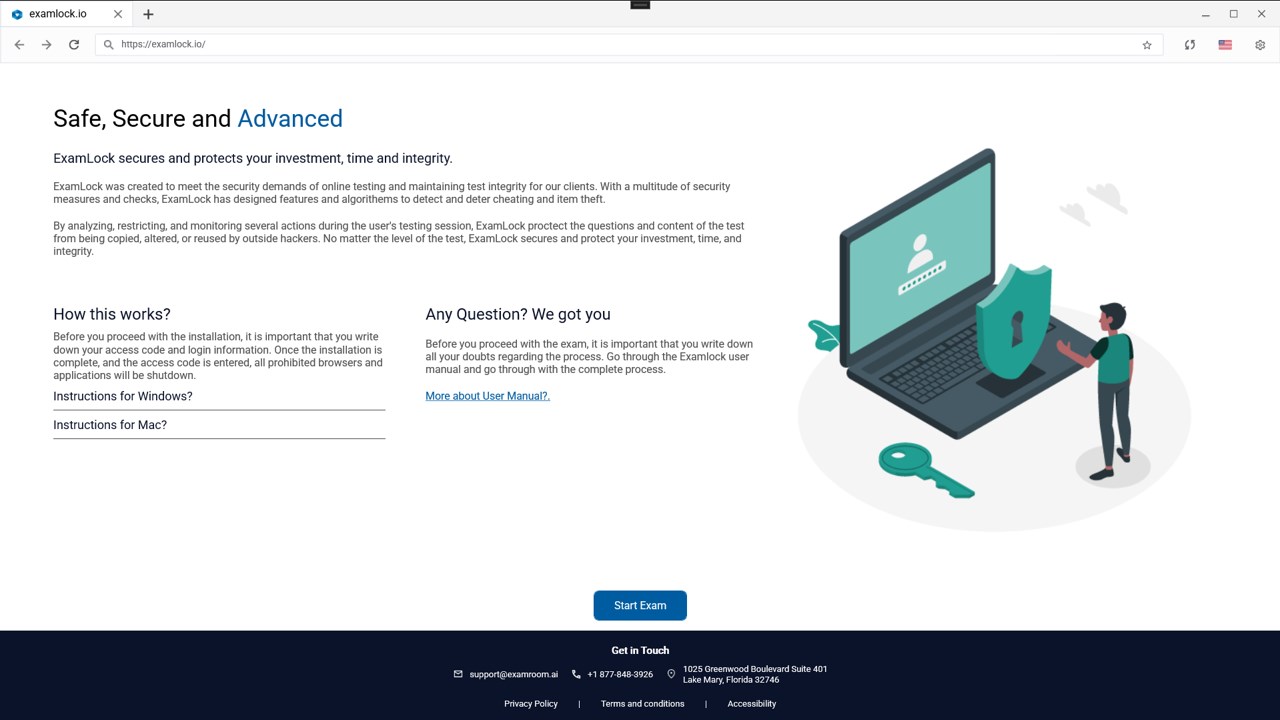 ExamLock.io screenshot