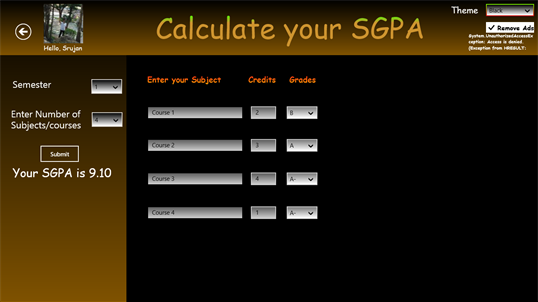 CGPA-Tracker screenshot 3