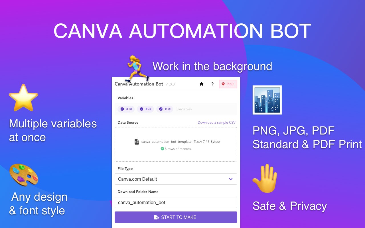 Canva Automation Bot Automate POD with Excel