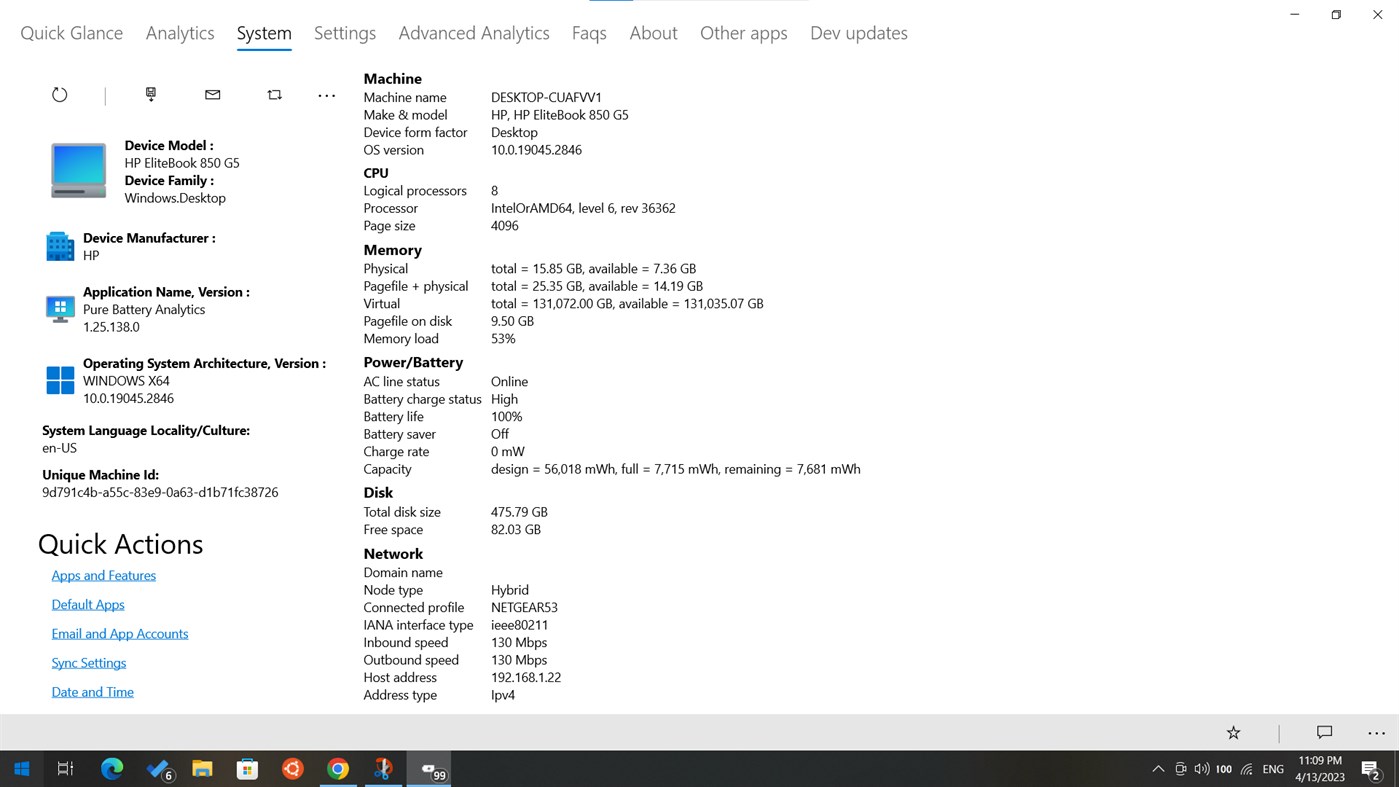 #5. Pure Battery Analytics (Windows) 作者: MedhaChaitanya