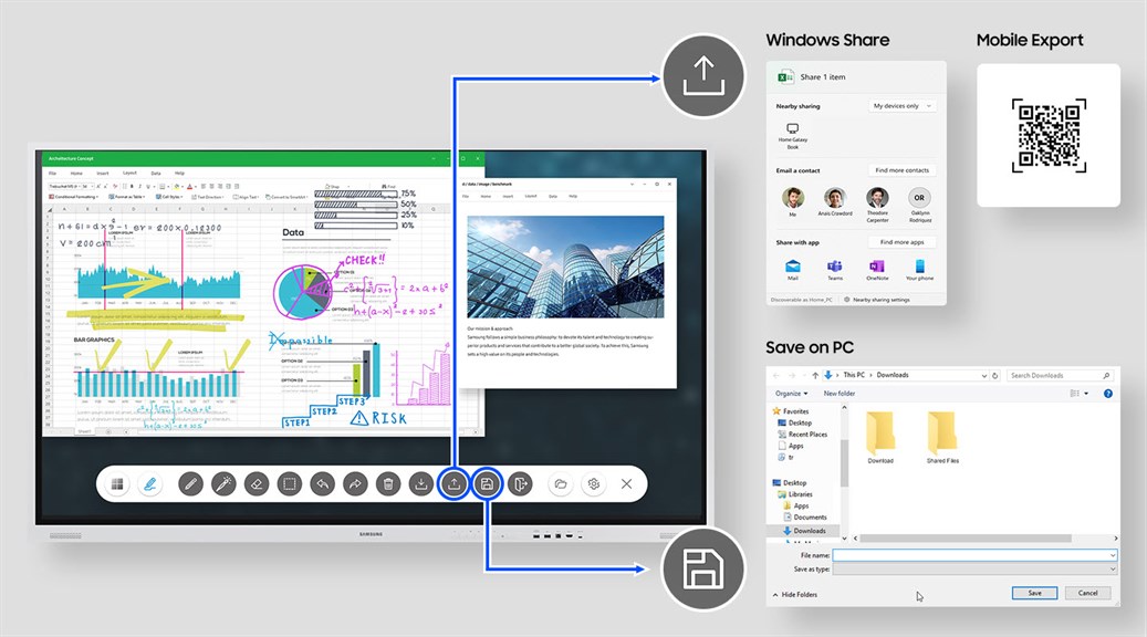 Samsung whiteboard on sale