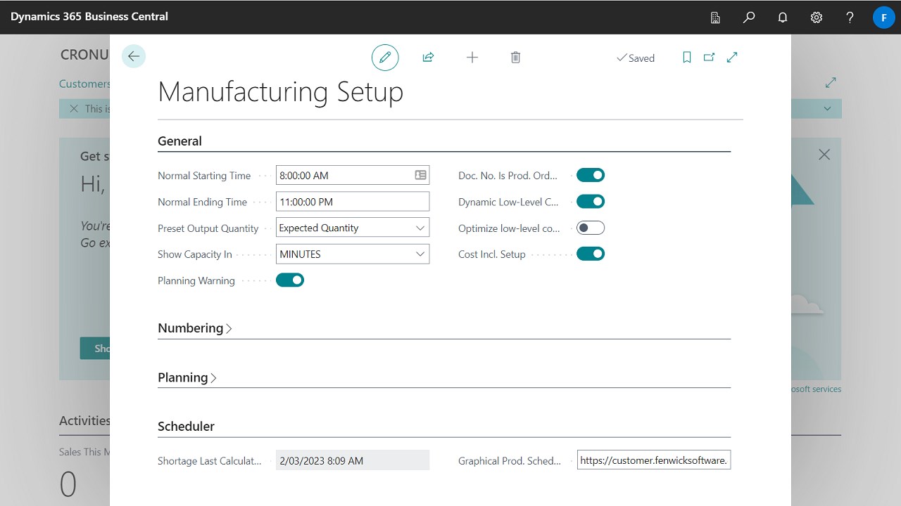 Snapshot 2 of Drag and Drop Production Scheduler