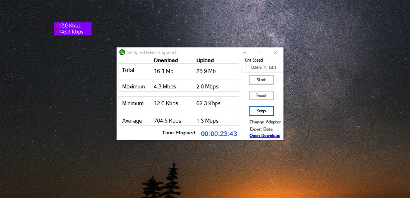 #7. Net Speed Meter (Windows) 由: Zero Byte Software Solutions, zerobytebd.com