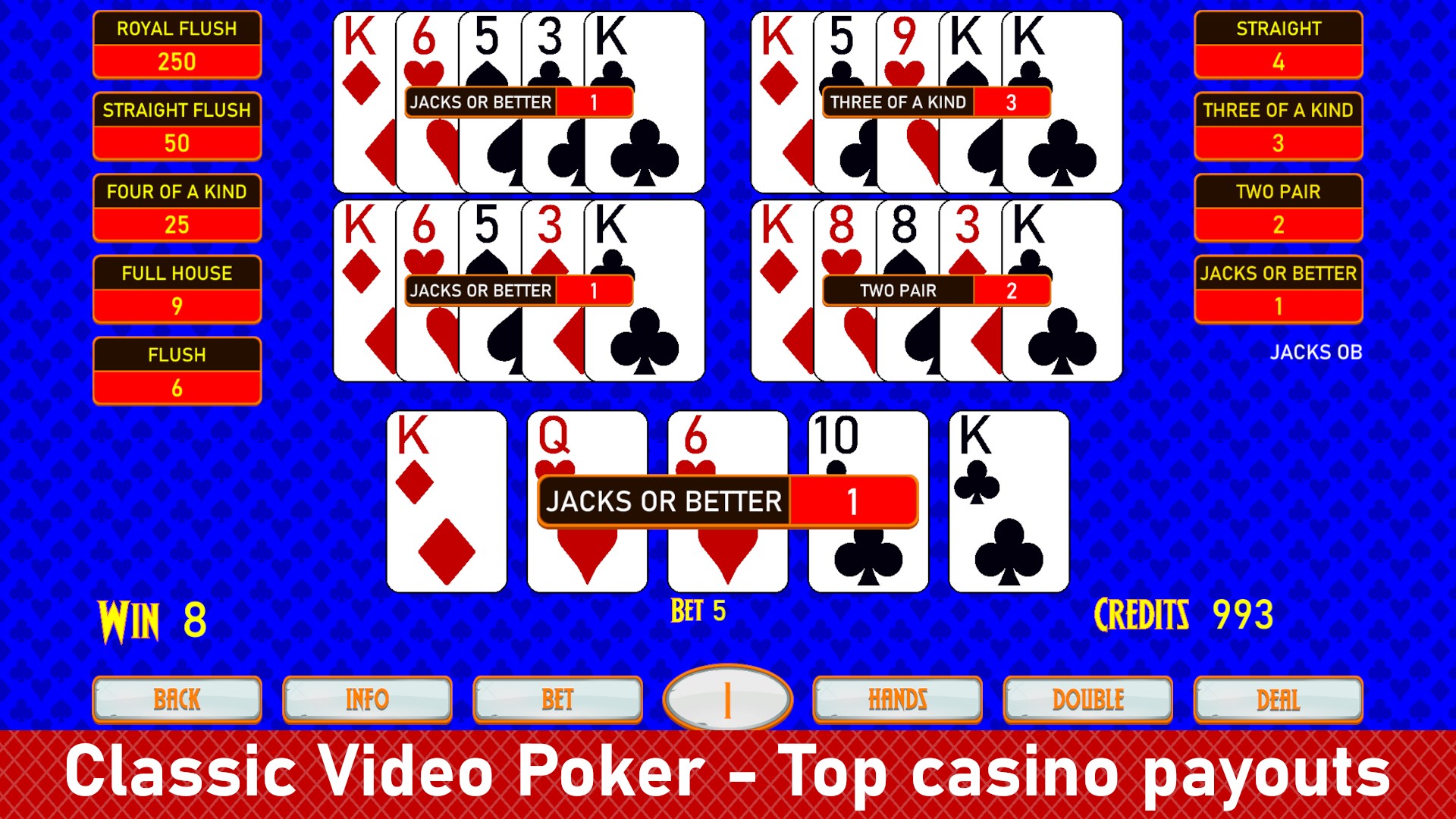 Capture 2 Video Poker Royale windows