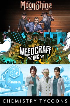 Cover poster for Weedcraft Inc + Moonshine Inc + Big Pharma - Chemistry Tycoons Bundle