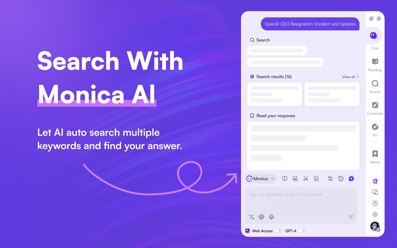 Monica - Your AI Copilot powered by ChatGPT