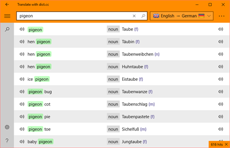 Translate with dict.cc Screenshots 1