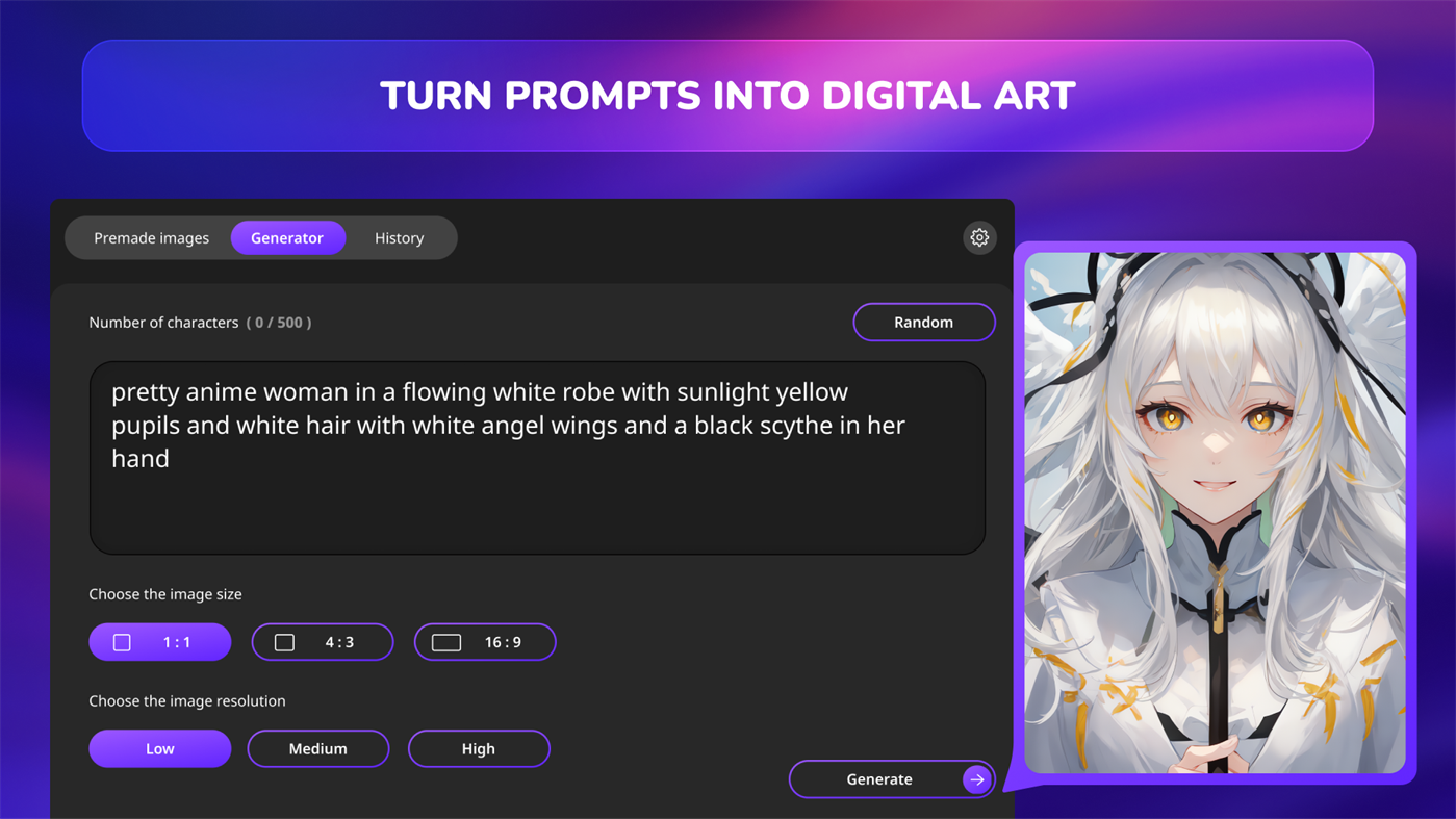 #3. AI Desktop Wallpaper Generator - Art Image by AI (Windows) Oleh: Infy Lab LLC