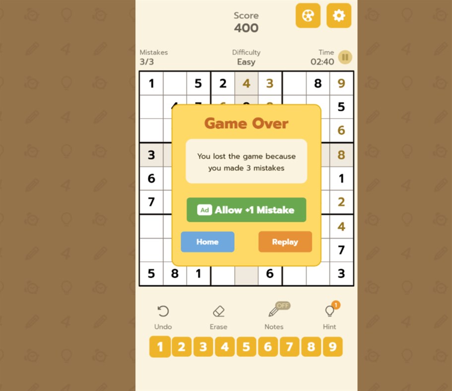 #3. Sudoku-Classic (Windows) By: Advergame Technologies Private Limited