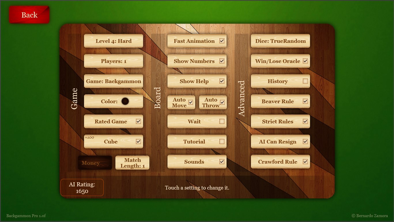 Backgammon Pro for Windows 10