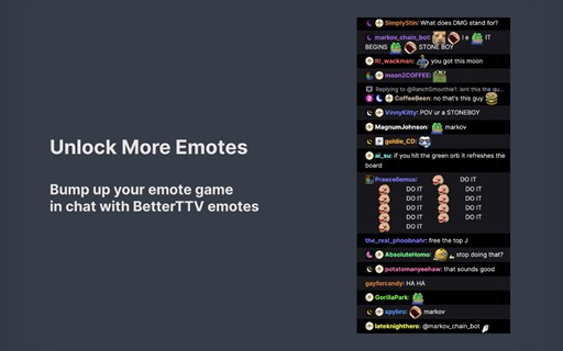 BetterTTV: Enhance Twitch & YouTube Chat Features