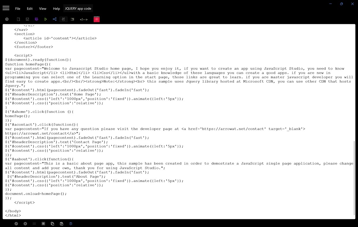 #6. JavaScript Studio (Windows) By: Melvin Dev