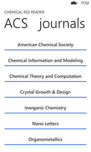 Chemical RSS Reader screenshot 1