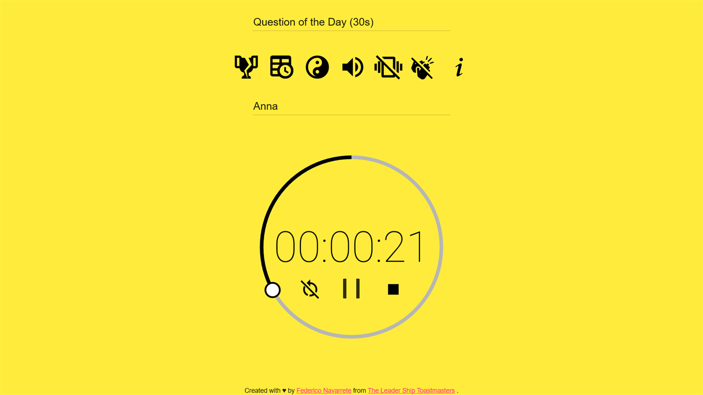 #4. Toastmasters Timer Pro (Windows) By: FANMixco