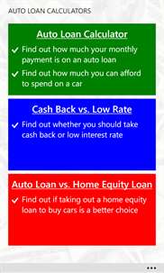 Auto Loan Calcs screenshot 1