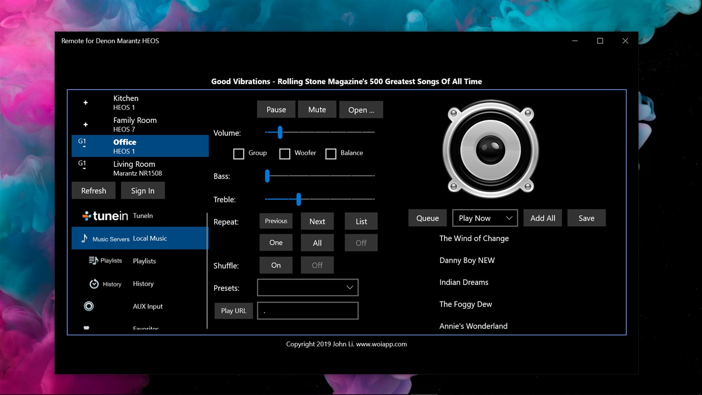#5. Remote for Denon Marantz HEOS (Windows) Av: John Li
