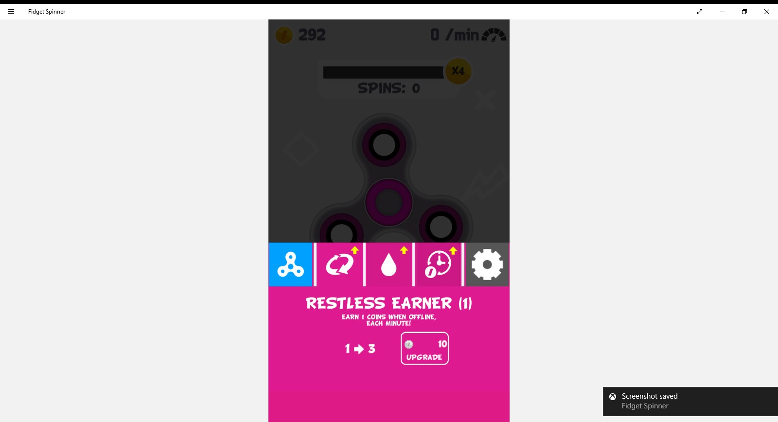 Captura 8 Fidget Spinner UWP windows
