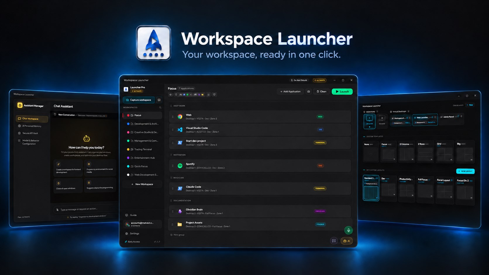 Workspace Launcher Pro screenshot