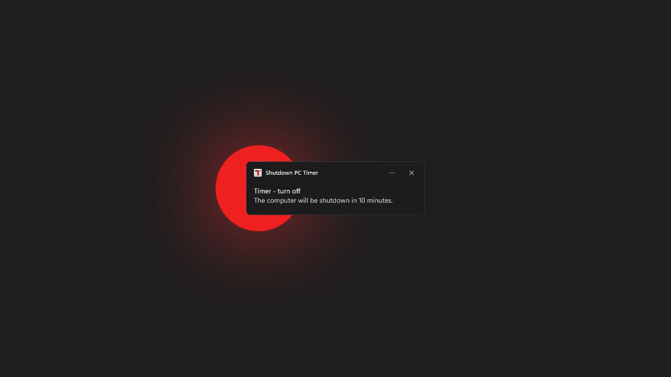 Shutdown t 3600