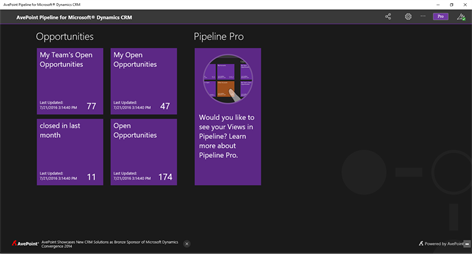 Avepoint Pipeline for Microsoft® Dynamics CRM Screenshots 1