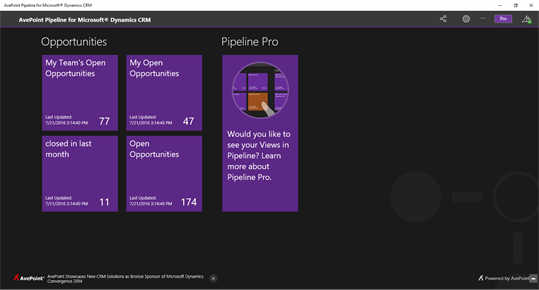 Avepoint Pipeline for Microsoft® Dynamics CRM screenshot 1